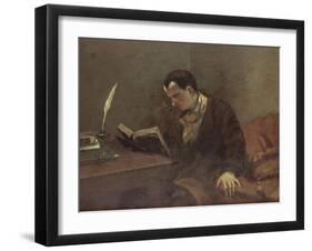 Portrait de Baudelaire-Gustave Courbet-Framed Giclee Print