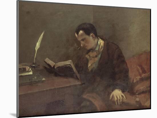 Portrait de Baudelaire-Gustave Courbet-Mounted Giclee Print