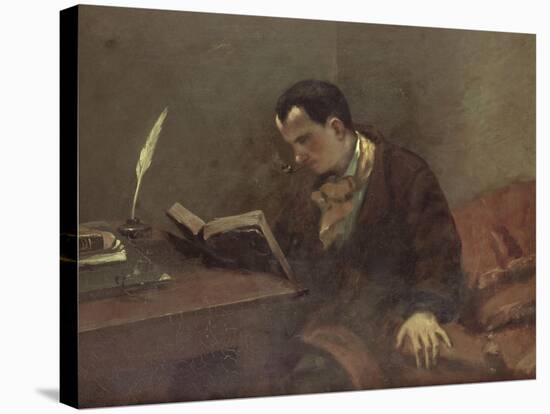 Portrait de Baudelaire-Gustave Courbet-Stretched Canvas