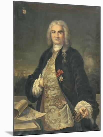 Portrait de Bertrand François Mahé de la Bourdonnais (1699-1753)-Charles Giron-Mounted Giclee Print