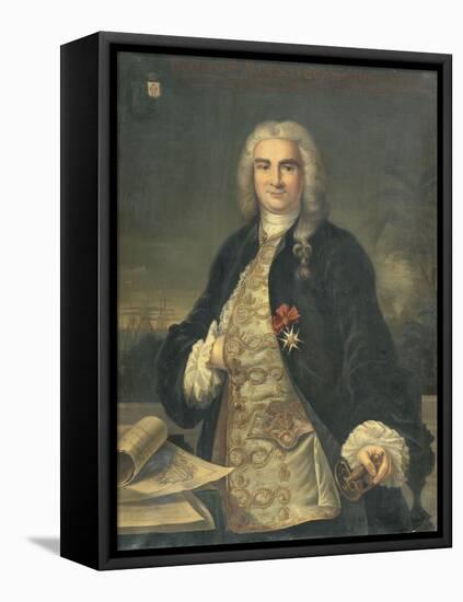 Portrait de Bertrand François Mahé de la Bourdonnais (1699-1753)-Charles Giron-Framed Stretched Canvas