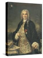 Portrait de Bertrand François Mahé de la Bourdonnais (1699-1753)-Charles Giron-Stretched Canvas