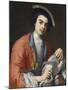 Portrait De Carlo Broschi Dit Farinelli, Chanteur Contralto Et Soprano, Castrat Italien - Portrait-Jacopo Amigoni-Mounted Giclee Print
