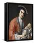 Portrait De Carlo Broschi Dit Farinelli, Chanteur Contralto Et Soprano, Castrat Italien - Portrait-Jacopo Amigoni-Framed Stretched Canvas