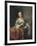 Portrait de dame tenant une corbeille de Fleurs sur fond de parc avec une balustrade et une statue-Jean Raoux-Framed Giclee Print