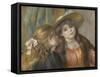 Portrait de deux fillettes-Pierre-Auguste Renoir-Framed Stretched Canvas