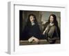 Portrait de deux hommes (autrefois F. Mansart et Ch. Perrrault)-Philippe De Champaigne-Framed Giclee Print