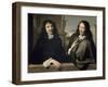 Portrait de deux hommes (autrefois F. Mansart et Ch. Perrrault)-Philippe De Champaigne-Framed Giclee Print