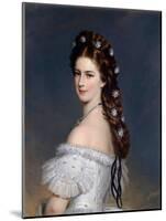 Portrait De Elisabeth De Wittelsbach (1837-1898) (Sissi Ou Sisi), Imperatrice D'autriche (1854-189-Franz Xaver Winterhalter-Mounted Giclee Print