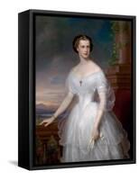 Portrait De Elisabeth De Wittelsbach (1837-1898) (Sissi Ou Sisi), Imperatrice D'autriche (1854-18-Franz Schrotzberg-Framed Stretched Canvas