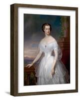 Portrait De Elisabeth De Wittelsbach (1837-1898) (Sissi Ou Sisi), Imperatrice D'autriche (1854-18-Franz Schrotzberg-Framed Giclee Print