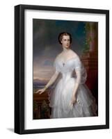 Portrait De Elisabeth De Wittelsbach (1837-1898) (Sissi Ou Sisi), Imperatrice D'autriche (1854-18-Franz Schrotzberg-Framed Giclee Print