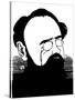 Portrait De Emile Zola (1840-1902), Ecrivain Francais. Gravure De Felix Edouard Vallotton (1865-192-Felix Edouard Vallotton-Stretched Canvas