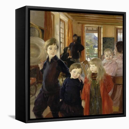 Portrait de famille-Albert Besnard-Framed Stretched Canvas