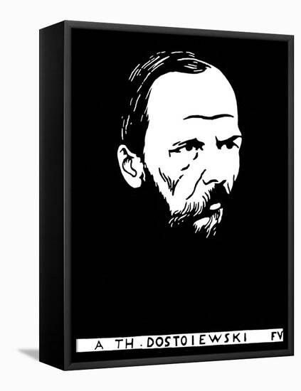 Portrait De Fedor Mikhailovitch Dostoievski (Dostoevsky, Dostoyevsky, Dostoievsky, Dostoevski, Fyod-Felix Edouard Vallotton-Framed Stretched Canvas