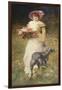 Portrait de femme au chien-Ferdinand Heilbuth-Framed Giclee Print