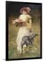 Portrait de femme au chien-Ferdinand Heilbuth-Framed Giclee Print