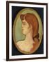 Portrait De Femme De La Maison De La Rue D'Amboise, 1892 (Oil on Paper Laid Down on Canvas)-Henri de Toulouse-Lautrec-Framed Giclee Print