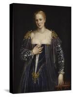 Portrait de femme dit La Belle Nani. Avec cadre.-Paolo Veronese-Stretched Canvas