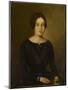 Portrait de femme en noir-Jean Jacques Henner-Mounted Giclee Print