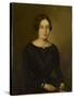 Portrait de femme en noir-Jean Jacques Henner-Stretched Canvas