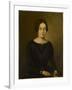 Portrait de femme en noir-Jean Jacques Henner-Framed Giclee Print