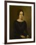 Portrait de femme en noir-Jean Jacques Henner-Framed Giclee Print