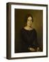 Portrait de femme en noir-Jean Jacques Henner-Framed Giclee Print