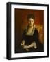 Portrait de femme en robe noire-Jean-Paul Laurens-Framed Giclee Print