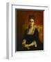 Portrait de femme en robe noire-Jean-Paul Laurens-Framed Giclee Print