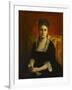 Portrait de femme en robe noire-Jean-Paul Laurens-Framed Giclee Print