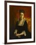 Portrait de femme en robe noire-Jean-Paul Laurens-Framed Giclee Print