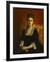 Portrait de femme en robe noire-Jean-Paul Laurens-Framed Giclee Print