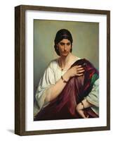 Portrait De Femme Romaine  (Portrait of a Roman Woman) Peinture D'anselm Feuerbach (1829-1880) 186-Anselm Feuerbach-Framed Giclee Print