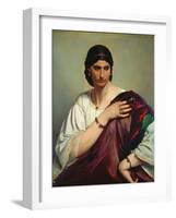 Portrait De Femme Romaine  (Portrait of a Roman Woman) Peinture D'anselm Feuerbach (1829-1880) 186-Anselm Feuerbach-Framed Giclee Print