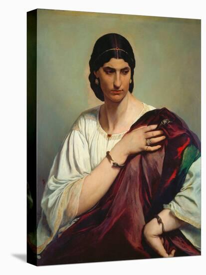 Portrait De Femme Romaine  (Portrait of a Roman Woman) Peinture D'anselm Feuerbach (1829-1880) 186-Anselm Feuerbach-Stretched Canvas