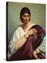 Portrait De Femme Romaine  (Portrait of a Roman Woman) Peinture D'anselm Feuerbach (1829-1880) 186-Anselm Feuerbach-Stretched Canvas