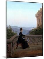 Portrait De Femme Sur Une Terrasse  ( Woman on the Balcony) Peinture De Carl Gustav Carus (1789-18-Karl Gustav Carus-Mounted Giclee Print