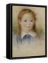 Portrait de Fillette-Pierre-Auguste Renoir-Framed Stretched Canvas