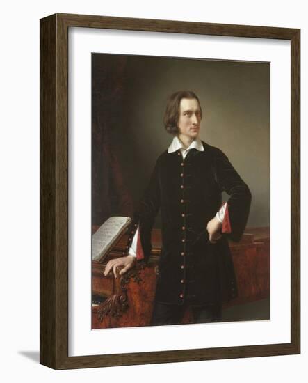 Portrait De Franz Liszt (1811-1886), Compositeur Et Pianiste Hongrois - Portrait De Franz Liszt - P-Miklos Barabas-Framed Giclee Print