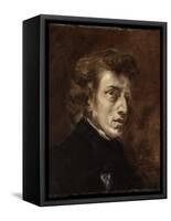 Portrait de Frédéric Chopin (1810-1849), musicien-Eugene Delacroix-Framed Stretched Canvas