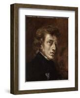 Portrait de Frédéric Chopin (1810-1849), musicien-Eugene Delacroix-Framed Giclee Print