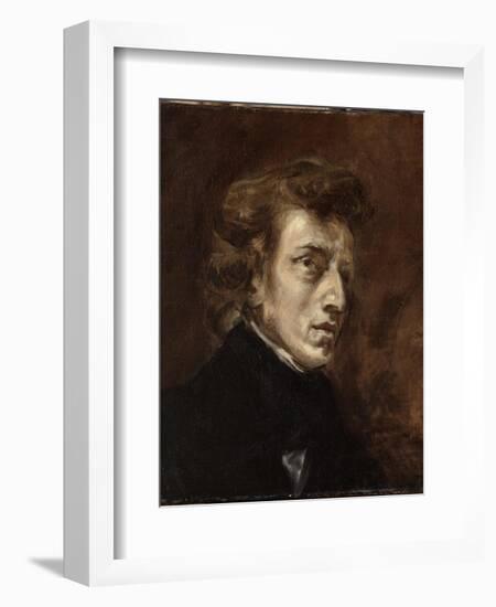 Portrait de Frédéric Chopin (1810-1849), musicien-Eugene Delacroix-Framed Giclee Print