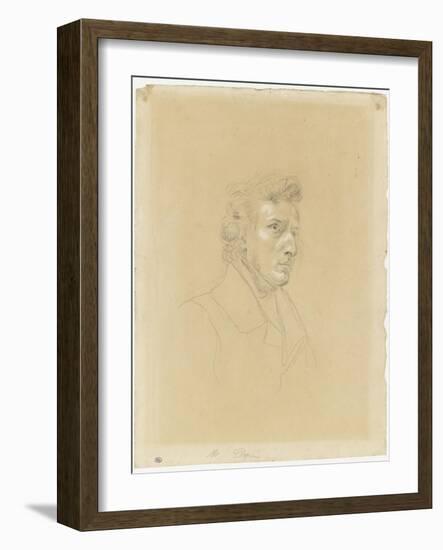 Portrait de Frédéric Chopin-Eugene Delacroix-Framed Giclee Print