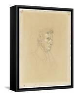 Portrait de Frédéric Chopin-Eugene Delacroix-Framed Stretched Canvas