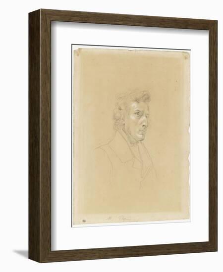 Portrait de Frédéric Chopin-Eugene Delacroix-Framed Giclee Print