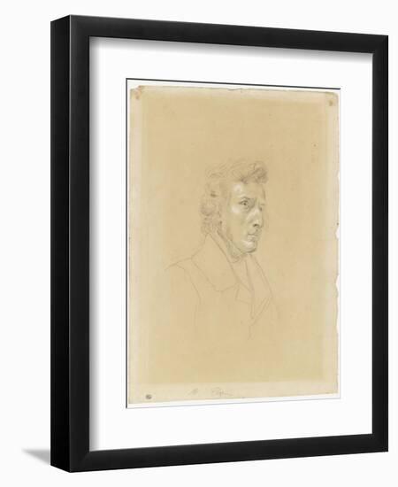 Portrait de Frédéric Chopin-Eugene Delacroix-Framed Giclee Print