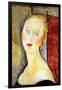 Portrait De Germaine Survage-Amedeo Modigliani-Framed Art Print