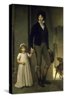 Portrait de J.B. Isabey et Sa Fille-Francois Gerard-Stretched Canvas