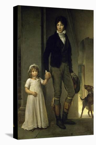 Portrait de J.B. Isabey et Sa Fille-Francois Gerard-Stretched Canvas